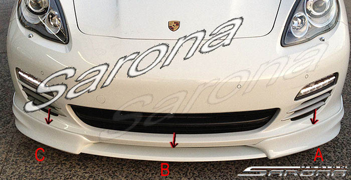 Custom Porsche Panamera  Sedan Front Lip/Splitter (2010 - 2013) - $490.00 (Part #PR-009-FA)